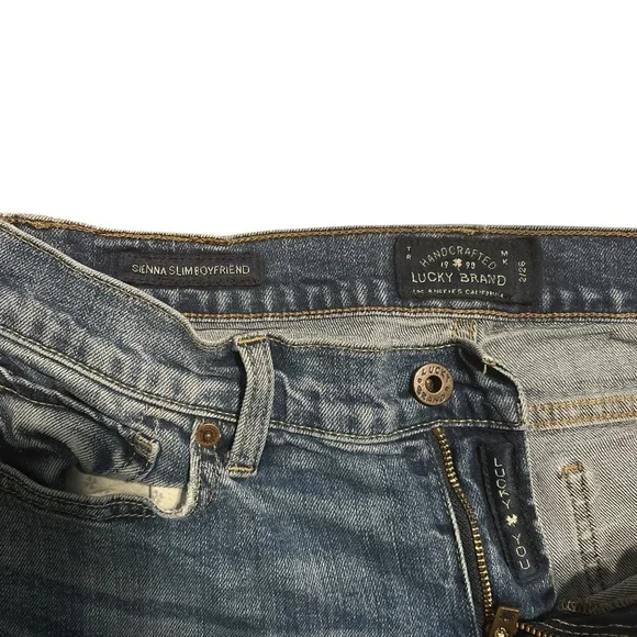 Lucky Brand Handcrafted 1990 Sienna Slim Boyfriend Jeans - 100% Cotton - Picture 3 of 4